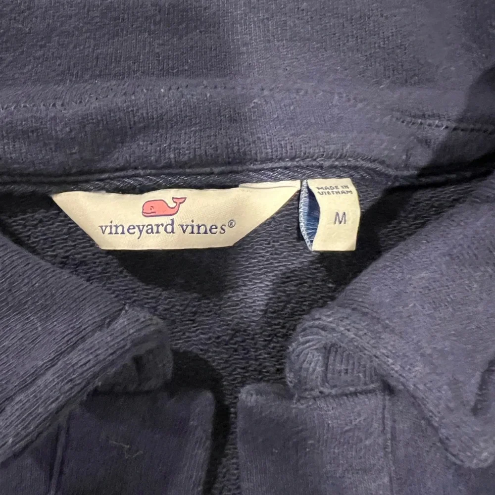 Vineyard Vines polo popover sweatshirt size medium navy - Picture 4 of 5